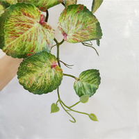 Vigne artificielle en plastique en forme de feuille de fraise, 45 cm, plante suspendue, verdure décorative, vente en gros