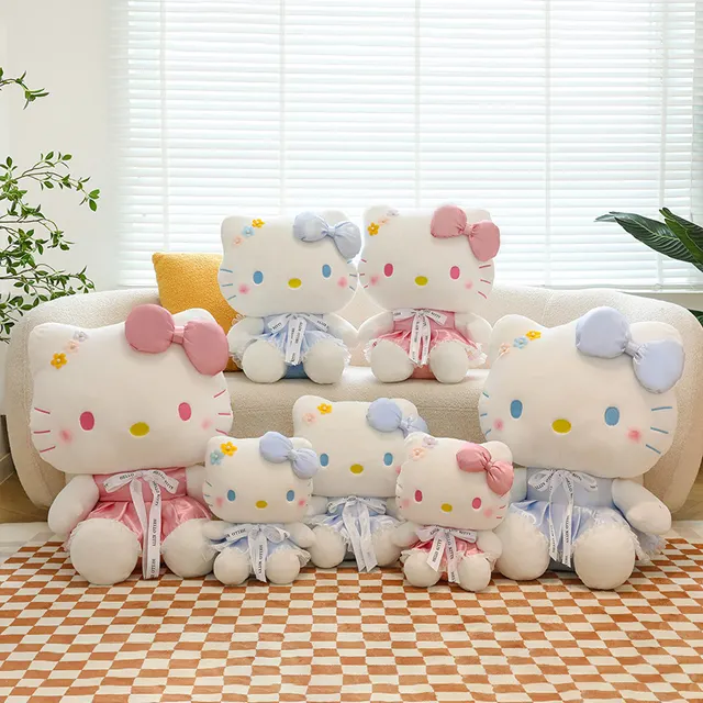 35-65cm wholesale sanrio hello KT cat plushie toys dolls figure toys custom anime kawaii super soft plush toys for kids