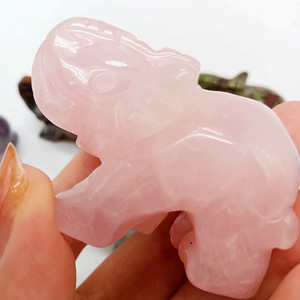 Animaux en cristal naturel sculpté à la main, éléphant, Quartz clair, améthyste, Quartz <span class=keywords><strong>Rose</strong></span>, éléphants - Product Image 5