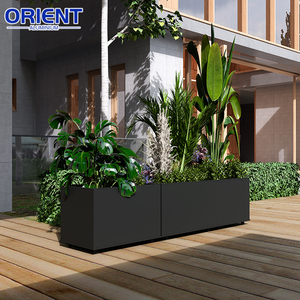 Kim loại ngoài trời trồng hình chữ nhật tùy chỉnh kim loại <span class=keywords><strong>planter</strong></span> cho cảnh quan hiện đại kiến trúc kim loại Flamingo <span class=keywords><strong>planter</strong></span> - Product Image 1