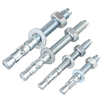 Ancre à expansion en acier galvanisé M6 M8 M10 M16 M24, ancre à coin pour béton, capacité supérieure à 70 kg, vente en gros usine