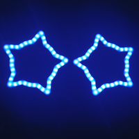 RGB Angel Eyes Halo Rings Auto decorativo en forma de estrella LED DRL luces APP Control coche faro antiniebla Luz de circulación diurna