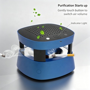 <span class=keywords><strong>Cendrier</strong></span> Purificateur d'Air 2-en-1 Sans Fumée avec Filtre HEPA, Rechargeable USB 2000mAh, Portable en Plastique pour Voiture et Bureau - Prix Usine - Product Image 5