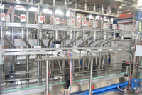 Machine de remplissage automatique à 12 têtes avec pompe à engrenages à servomoteur, pour huile de palme, huile de coco et huile d'olive