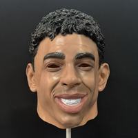 Masque de visage réaliste de célébrité en latex naturel, masque de fête amusant, masque de mascarade, masque de cosplay de star de football pour homme