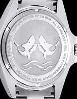 Montres de plongée lumineuses en acier inoxydable, avec affichage 24 heures et calendrier, conçues et produites en usine pour la marque des clients