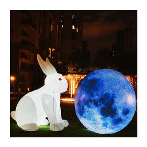 Festival del Medio Otoño Decoración al aire libre Conejo inflable y publicidad de Luna inflable - Product Image 1