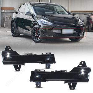 ฝาครอบไฟตัดหมอกสำหรับรถยนต์เทสล่า รุ่น 3 และ Y ปี 2020-2023 ทำจากวัสดุ ABS สำหรับกันชนหน้า ป้องกันและตกแต่งด้านซ้ายและขวา - Product Image 1