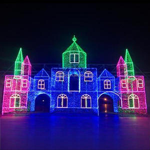 Arche lumineuse LED <span class=keywords><strong>de</strong></span> qualité commerciale, motif château, décoration féerique extérieure pour festival, parc à thème, zoo, spectacle <span class=keywords><strong>de</strong></span> lumières <span class=keywords><strong>de</strong></span> Noël - Product Image 3