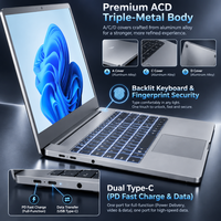 Ordinateur portable professionnel OEM en métal de 15,6 pouces, 180 degrés, Intel Core i7, Barebone, RAM et SSD personnalisables, PC portable