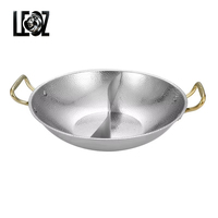 Marmite à fondue Yuanyang professionnelle en acier inoxydable avec compartiments, grande capacité pour cuisinière à gaz, pour soupes et bouillons parfumés