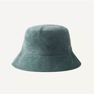 Chapeau Bob Unisexe en Velours Côtelé Couleur Unie Style Pêcheur Japonais pour Femme et Homme, Rétro Rayé pour l'Automne, Quotidien et Fêtes - Product Image 4