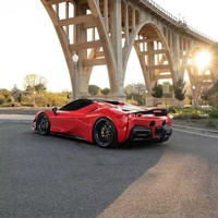 Untuk Ferrari SF90 Upgrade RYFT Style Dry Carbon Fiber Body Kit Front Lip Rear Diffuser Spoiler Bodykit