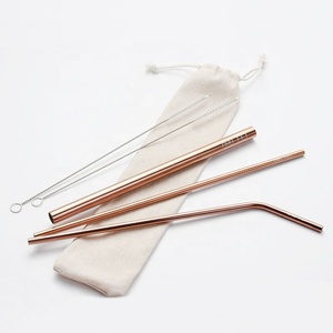 Accesorios <span class=keywords><strong>de</strong></span> <span class=keywords><strong>Bar</strong></span>, Pajita Reutilizable Retráctil <span class=keywords><strong>de</strong></span> Acero Inoxidable 304 Dorada Personalizada, Ecológica - Product Image 4