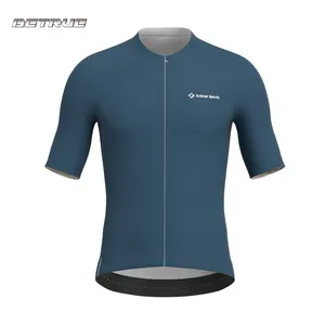 Novidades conjunto de camisa de ciclismo de manga curta com estampa de sublimação com zíper completo para homens