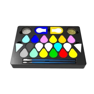 <span class=keywords><strong>Kit</strong></span> de <span class=keywords><strong>peinture</strong></span> néon bio pour le visage et le corps Maquillage <span class=keywords><strong>camouflage</strong></span> à pigment imperméable pour Halloween Fournitures de <span class=keywords><strong>peinture</strong></span> corporelle pour enfants - Product Image 1