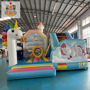 Parque Infantil Inflable con Temática de Unicornio y Tobogán de Castillo Inflable: Estructura de Juego para Fiestas Infantiles en el Patio Trasero - Product Image 3