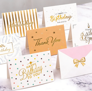 Cartes de remerciement personnalisées avec logo imprimé en couleur, faible quantité minimum de commande, avec enveloppe, cartes de vœux pour la fête des mères - Product Image 6