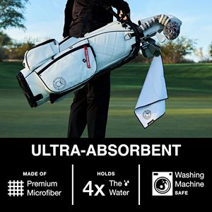 Serviette de golf magnétique personnalisée avec logo, serviette de golf en microfibre ultra absorbante de qualité supérieure avec aimant pour chariots de golf ou clubs - Product Image 6