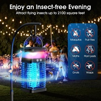 Saijzek Nouveau Zapper à Mouches Rechargeable par USB Intérieur Extérieur Solaire Insectes Moustiques