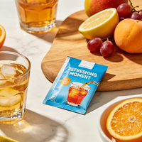 Emballage en sachet jetable imprimé avec logo personnalisé, sachet thermoscellé pour café liquide, lait, thé, jus de fruits, boissons