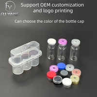 Étui de voyage écologique pour poudre lyophilisée, 3 compartiments, 3 ml, kit complet avec étui en PP, flacons en verre, bouchons en aluminium et joints en butyl, OEM