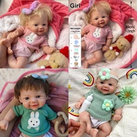 Poupées Reborn Vivienne durables de 12/17 pouces, entièrement en silicone, réalistes, anatomiquement correctes, avec cheveux implantés, objet de collection artistique, jouet cadeau