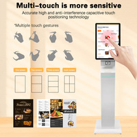 Machine de commande automatique 21,5 pouces, kiosques Android 11 pour la commande dans les restaurants, affichage numérique du menu, machine de commande automatique