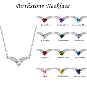 Vòng Cổ Trái Tim Mặt Dây Chuyền Hình Trái Tim Kim Cương Đá Garnet Bạc Sterling 925 Cho Nữ - Product Image 2