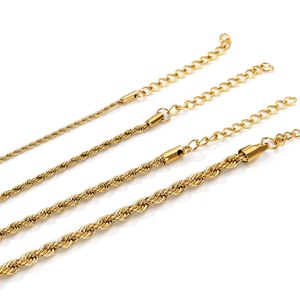 18K PVD Gold Stainless Steel <b>Rope</b> Chain <b>Bracelet</b> | Adjustable Twisted <b>Rope</b> Link <b>Bracelet</b> with Lobster Clasp | Women's Jewelry - Product Image 6