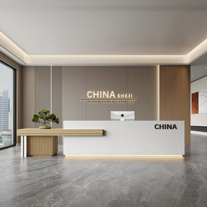 Tối giản hiện đại thanh lịch văn phòng tiếp tân làm đẹp Thẩm mỹ viện thu ngân truy cập cho công ty Câu Lạc Bộ khách sạn làm bằng gỗ - Product Image 3