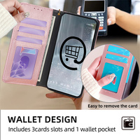 Étui portefeuille multifonctionnel en cuir PU pour Samsung Galaxy S24 S23 FE S22 Plus Note20 Étui pour accessoires de téléphone portable