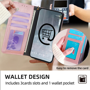 Đa chức năng PU Leather Wallet điện thoại trường hợp đối với Samsung Galaxy S24 S23 FE S22 cộng với note20 điện thoại di động Phụ Kiện trường hợp - Product Image 3