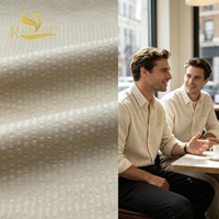 Tissu Seersucker Extensible en Coton Frais T8 100% Polyester 113 g/m² à Rayures Verticales, Teint Uni et Imperméable pour Chemises et Vêtements