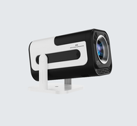 Mini projecteur portable avec support réglable, projecteur vidéo HD natif 1280×720P, projecteur de cinéma maison