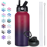 Support magnétique pour téléphone portable pour bouteille d'eau, gourde de sport, gourde de voyage, en acier inoxydable écologique, compatible lave-vaisselle, cadeau, support de téléphone portable