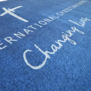 40*60 cm dimensioni personalizzate stampa digitale Logo tappeto a forma di tappeto Logo stampato personalizzato tappetino con Logo stampato per interni o esterni