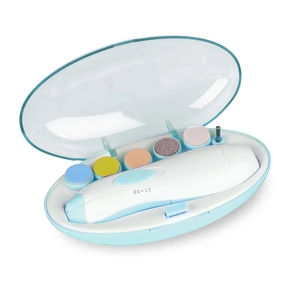 Kit lucidatrice elettrica e tagliaunghie da 6 pezzi <span class=keywords><strong>Set</strong></span> <span class=keywords><strong>Manicure</strong></span> per la cura del neonato con trapano a polvere e rifinitore - Product Image 1