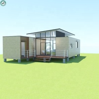 Maison modulaire en bois à 2 chambres au design classique, conteneur en bois au Japon, fabricant de maisons conteneurs, vente directe d'usine