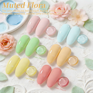 6 Colores <span class=keywords><strong>Pastel</strong></span> Floral en <span class=keywords><strong>Tonos</strong></span> Suaves, 7ml Cada Uno, Sin HEMA ni TPO, Gel UV LED Removible, Esmalte de Uñas en Gel - Product Image 6