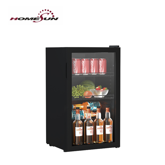 85L Homesun mini compact refrigerator domestic small refrigerator with glass door
