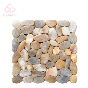 Piastrelle a mosaico in ciottoli levigati 305x305x8mm Stile Spiaggia Costiera per Decorazione Pareti Esterni e Patio - Product Image 4
