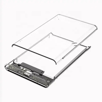 Estuche HDD para computadora portátil USB 3,1 transparente tipo C Carcasa móvil de estado sólido SSD de 2,5 pulgadas con adaptador SATA y caja