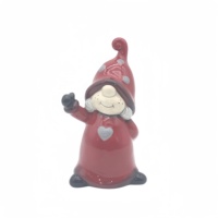 Luces LED Elfo de Navidad Gnomo Muñeca de cerámica Decoración de vacaciones de Navidad Artes y manualidades Juguetes para suministros de vacaciones de Navidad