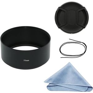 Pare-soleil en aluminium de 77 mm, pare-soleil en métal à visser pour objectif d'appareil photo <span class=keywords><strong>Canon</strong></span> Nikon Sony DSLR, protection anti-éblouissement - Product Image 4