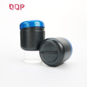 500ml 800ml 1000ml Black HDPE Storage Container <b>Bottle</b> with Blue Cap for Supplement Milk Powder Cosmetic Cream Factory Direct - Product Image 4