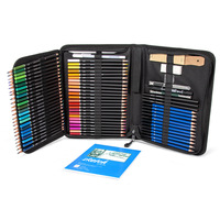 71 Pack Ensemble de peinture d'art professionnel carnet de croquis crayon de dessin au carbone Kit de dessin au plomb coloré à base d'huile soluble dans l'eau