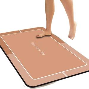 Alfombra de Baño de Tierra de Diatomeas, Diseño Rectangular Minimalista, Absorbente, Antideslizante, de Secado Rápido, para Baño y Aseo - Product Image 1