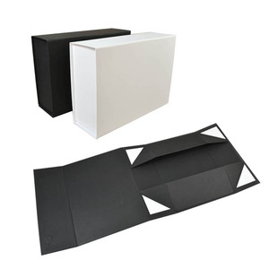Wholesale Large Black white Custom Logo Paper Cardboard Packaging Box Luxury Magnetic Paper Gift Box With Magnet