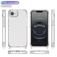 Coque de téléphone transparente en TPU souple antichoc découpée avec précision, avec lanière détachable à quatre coins, pour iPhone 18, 17, 16 Pro Max